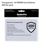 25pcs Top Loaders 200pcs Trading Card Sleeves 35pt 3”X 4“ Rigid Sport Card Protector Hard Sleeves Toploader for MTG Yugioh Card