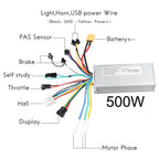 Electric Bike Motor Controller Kit w/ G51 Display, 24V/36V/48V 250W/350W/500W