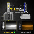 D1S D3S LED Headlights HID Canbus D4S D2S D8S Auto Bulbs 1:1 To Turbo Auto Bulb Car Lamp Xenon For BMW Benz Audi VW Plug&Play