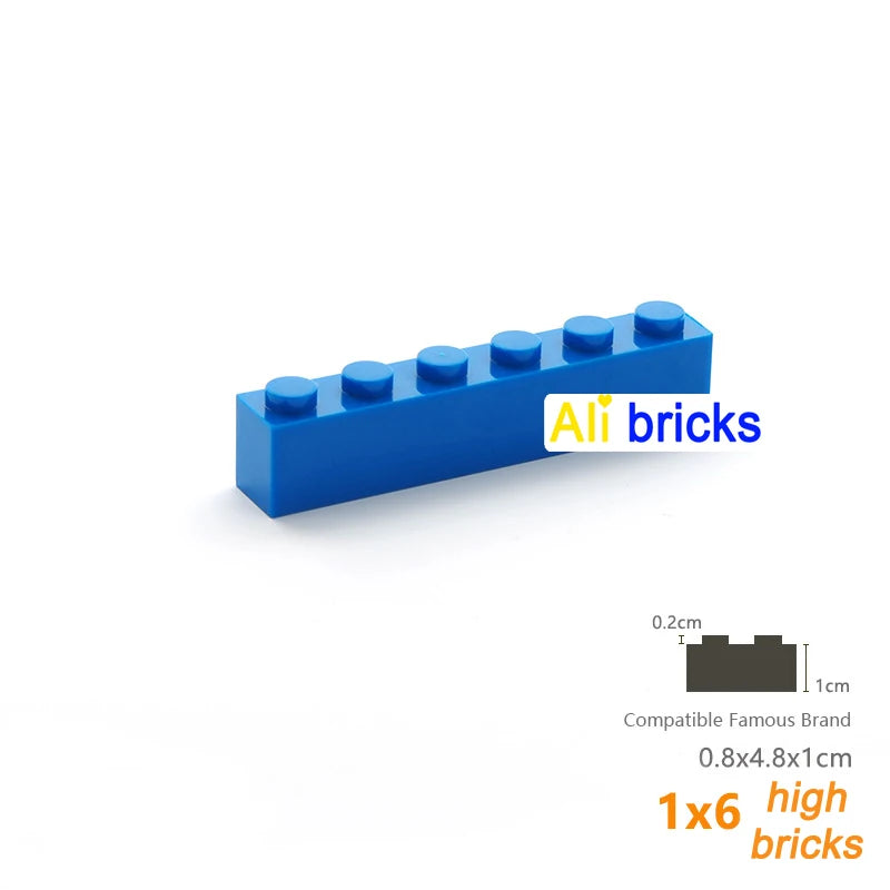 20pcs/lot Bulk Blocks Building Bricks Thick 1X6 Educational Assemblage Construction Toys for Children Size Compatible With 3009