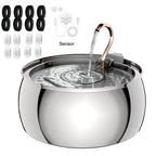 4L Stainless Steel Pet Cat and Dog Drinking Fountain Ultra-Silent Water Pump Suitable for Multiple Pet Drinking Bowls