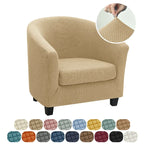 Jacquard Club Tub Chair Cover Stretch Accent Armchair Slipcover Cushion Cover Elastic Single Sofa Slipcovers for Living Room