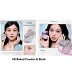 Makeup Gift Set Flowerknow Shell's Jewel Eyeshadow Blush Lip Glaze Setting Powder Correcting Primer For Women Full Kit