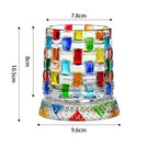 Rotating Whiskey Glass with Base 270ml Crystal Relief Tumbler Cup, Multiple Colors