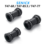 T47 Threaded Bottom Bracket for Road Bikes Ceramic/Steel Bearings Smooth Pedaling 68/77/85.5mm Axle Compatibility 24mm & DUB