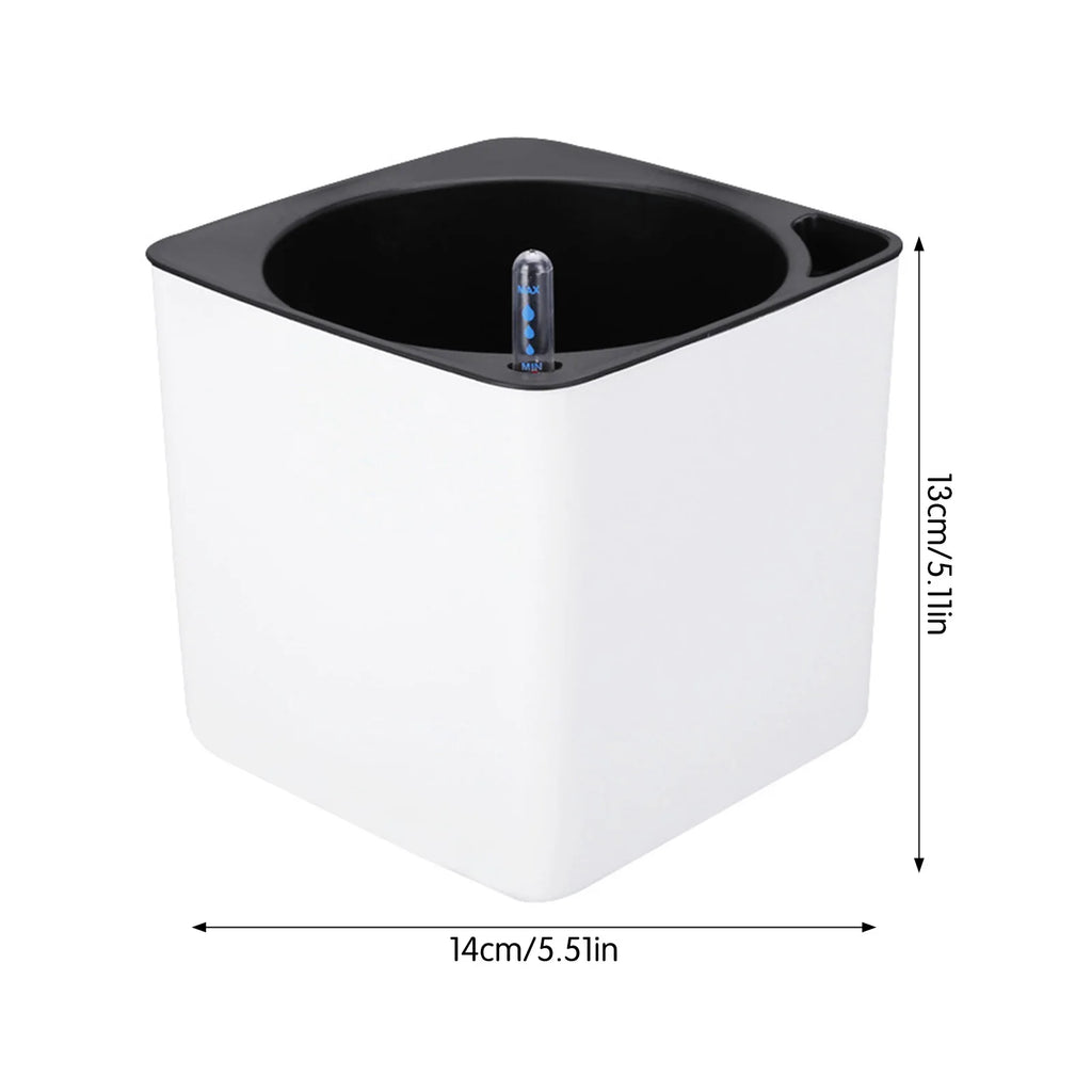 Automatic Self Watering Flower Plants Pot Gardening Flower Pots Living Room Decor Plastic Planters Home Garden Planters Desktop