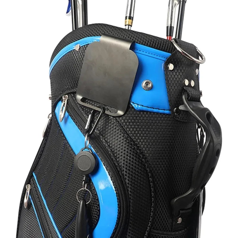 Golf Bag Metal Landing Pad Metal Bag Clip Magnetic Rangefinder Strap Golf Accessories Gifts for Enthusiast Men Women Durable