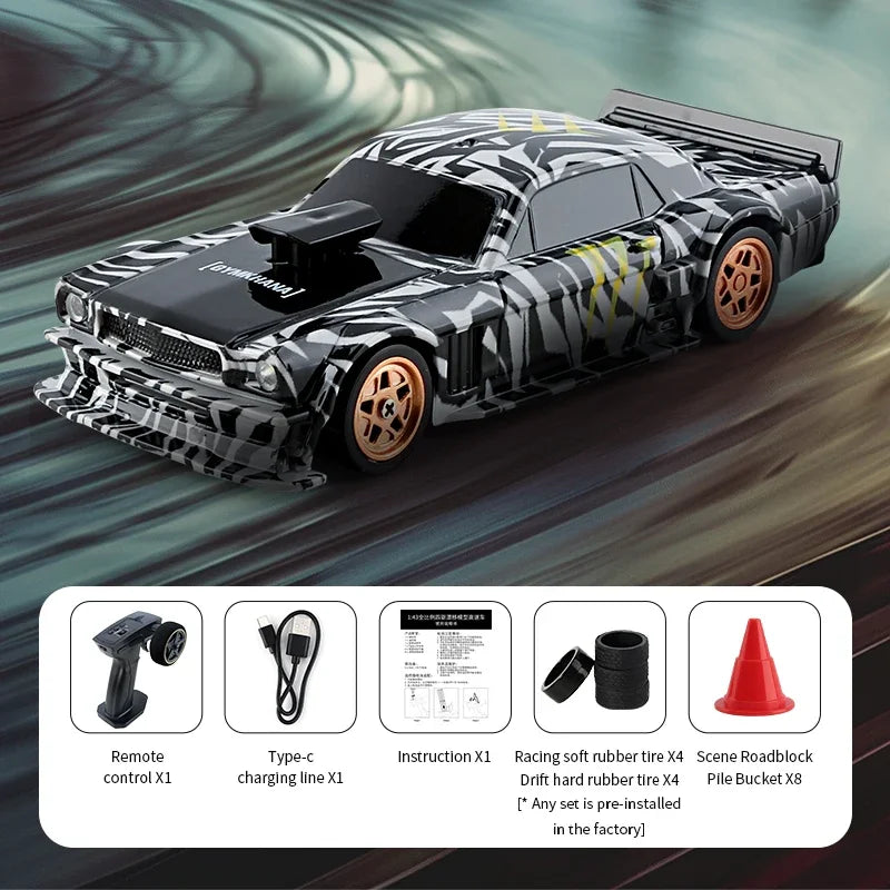 2.4G RC Drift Car 1/43 4WD Mini Racing Remote Control Car Model High Speed Four Wheel Drive Radio Control Boys Toy Gift