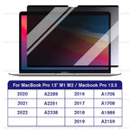 M1 M2 M3 Removable Magnetic Privacy Screen Protector For Macbook Pro Air 13 13.6 14 15.3 16.2 inch Anti-Spy/Peep Laptop Filter