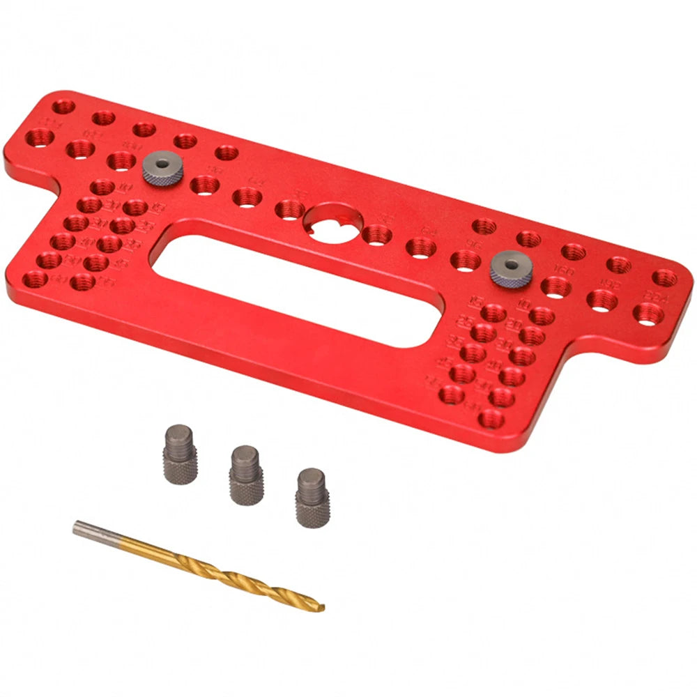 Woodworking Wood Door Handle Locator Puncher for Wardrobe Door Cabinet Positioner Drill Guide Sleeve Aluminum Alloy Pocket Jig