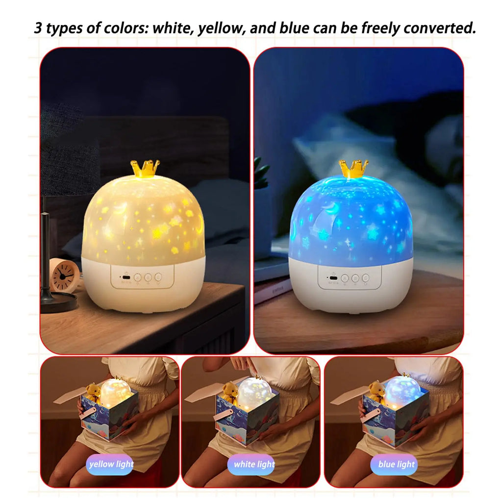 Fantasy Creative Projector 360°Rotating 15 Kinds of Projector Slides Starry Galaxy LED Projector Night Light Kids Birthday Gift