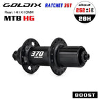 GOLDIX M370 36T Ratchet Bicycle Hubs 28 Hole J-Bend Spoke Center Lock Disc Brake Mountain Bike Hub HG/XD/MS 4pcs Seal Bearing
