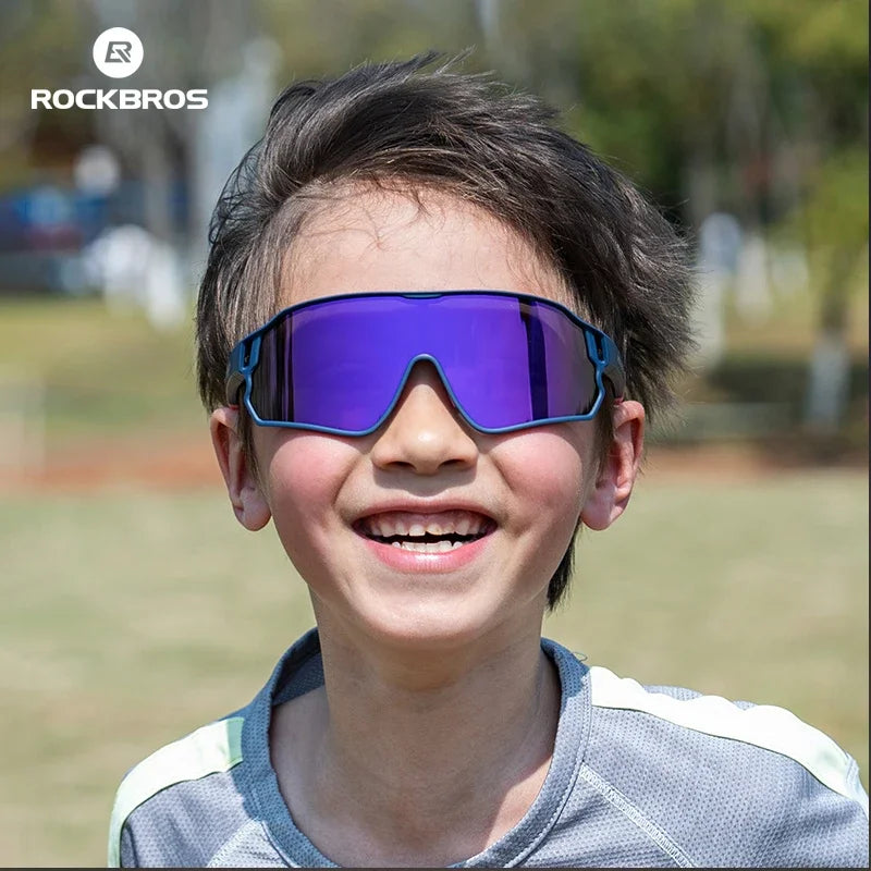 ROCKBROS Sunglasses Girls Boys Polarized Photochromic Goggles Children Out Sports Riding UV Radiation Protection Eyeglasses