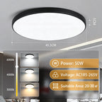 Golden Led Ceiling Lamp 220V Dustproof Ceiling Panel Lamp Indoor Bathroom Lamp for Living Room Decor Ultra-thin Ceiling Lights