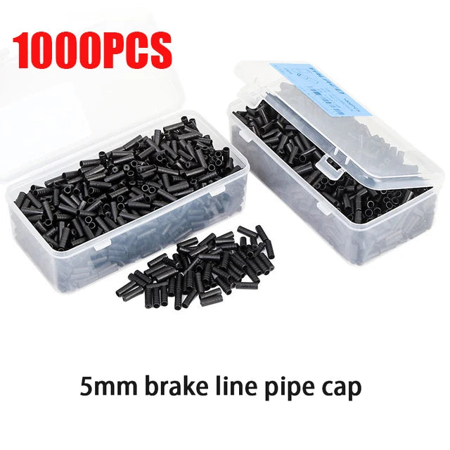 1000Pcs/Box Road Mtb Bicycle 4mm 5mm Bike Derailleur Shift Brake Cable End Cap Dust Cover Shifter Housing Ferrules Crimps