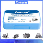 Orthdent 80Pcs/ 20Sets Dental Orthodontic Bondable Buccal Tubes Monoblock Single Non-Convertible Roth MBT 0.022 Dentistry Tool