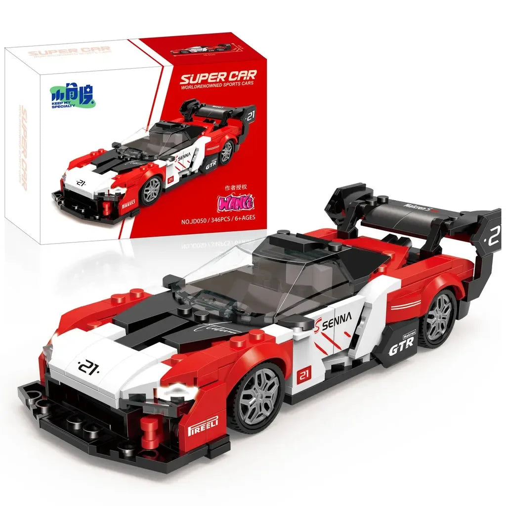 11 Types Speed Champions Car Hypercar Building Blocks MOC Construction Bricks Famous Sport Vehicle Toys Gift For Children Kids