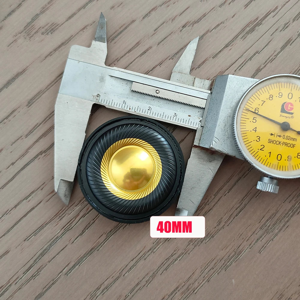 ELFINEAR CarbonGild 40 1Pair 40mm Carbon Fiber Gilded Dome Headphone Driver, 32Ω/300Ω Options