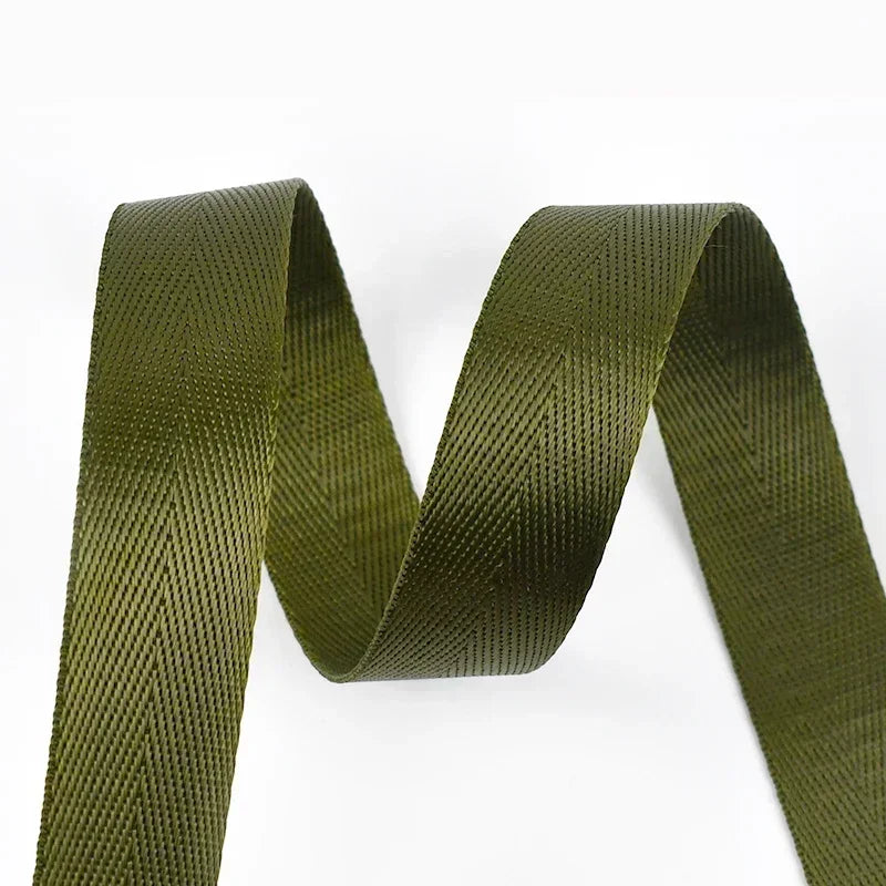 10Meters Meetee 1mm Thick 25mm Nylon Webbing Tape Backpack Strap Band Ribbon Seat Belt DIY Bag Binding Fabric Sewing Accessories