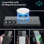 Suitable for Samsung S25 S24 S23 S22 Magnetic Mobile Phone Cases A52 A53 A73 Matte Anti-fall Protective Samsung S25 Ultra Case