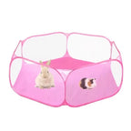 Portable Small Pet Cage Transparent Hedgehog Cage Tent Pet Playpen Open Folding Yard Fence For Dog Hamster Rabbit Guinea Pig
