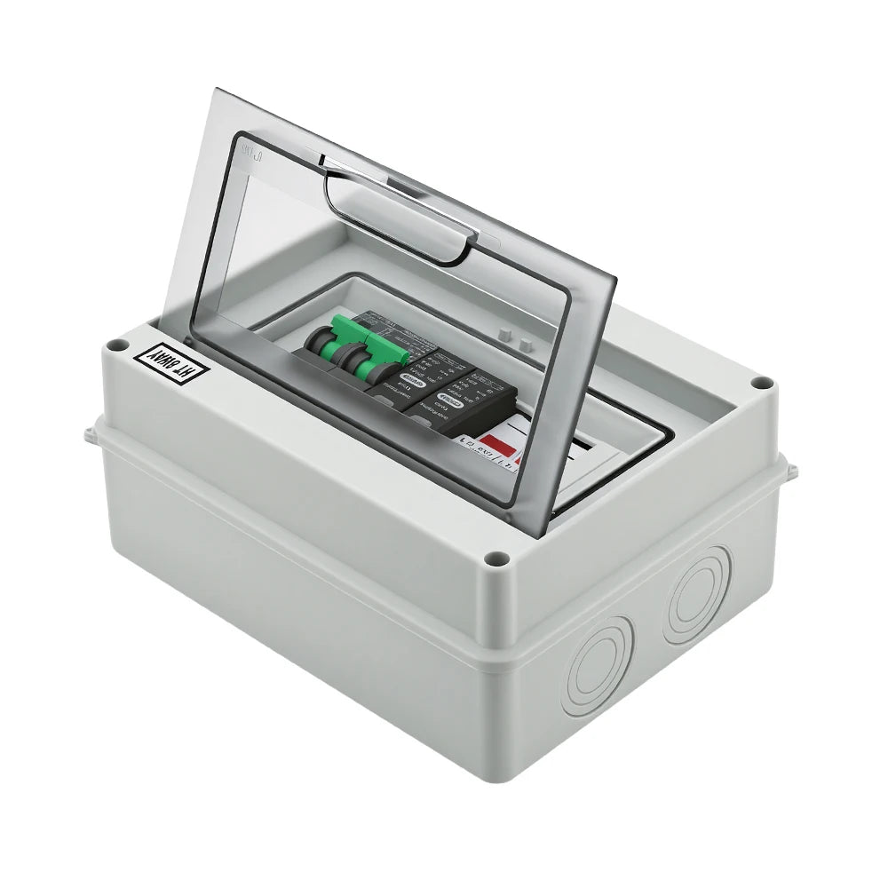 Solar photovoltaic PV Combiner Box With Lightning Protection 1 in 1 out DC 600V Fuse MCB SPD Waterproof Box IP65 Wholesale