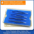 4 Pieces/set Of Ophthalmic Microsurgery Instruments 12/16/18cm Scissors+Needle Holder+tweezers Stainless Steel Surgical Tools