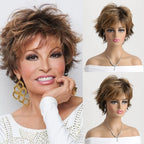 10 Inch Natural Synthetic Wigs for Women Short curly  Wig Daily Party Heat Resistant Hair