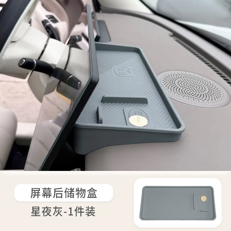 GWM ORA 5 2026 Silicone Interior Storage Box Set, Cup Holder Cover & Phone Mat, White/Grey