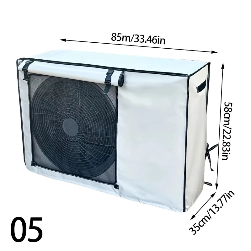Multi-sizes Oxford Cloth AC Cover Breathable Easy To Install Durable Dirt-Proof Outdoor Use Rollup AC Cover Weather Protection