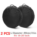 1/2/4PCS Polyester Car Auto Wheel Tire Cover Protector Car Spare Tire Cover Tyre Wheel Covers For Vehicles Dustproof Tire Bags