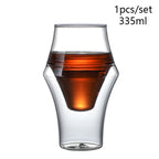 YWDL New Creative Double-layer Glass Cup Espresso Coffee Cup Anti-scalding Milk Party Brandy Wine Teacup Mug 120/250/335ml