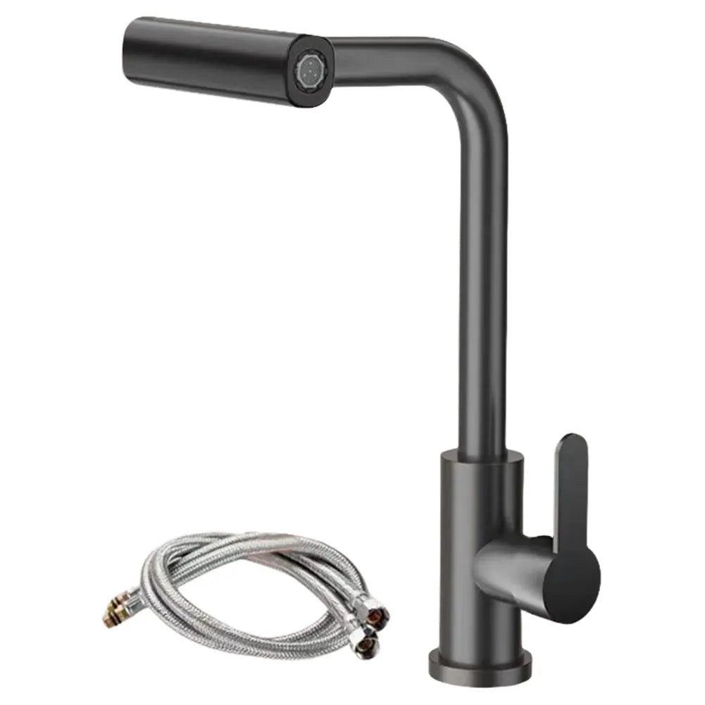 Stainless Steel Kitchen Faucet, Hot and Cold Mixing Tap, 4-Spray Modes Kitchen Faucet (Suitable for Farmhouse Kitchens, RVs, Lau