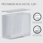 Choose Your Size – 5mm Acrylic Stackable Display Case for Booster Box or Elite Trainer Box (ETB), Clear Magnetic Closure Box for