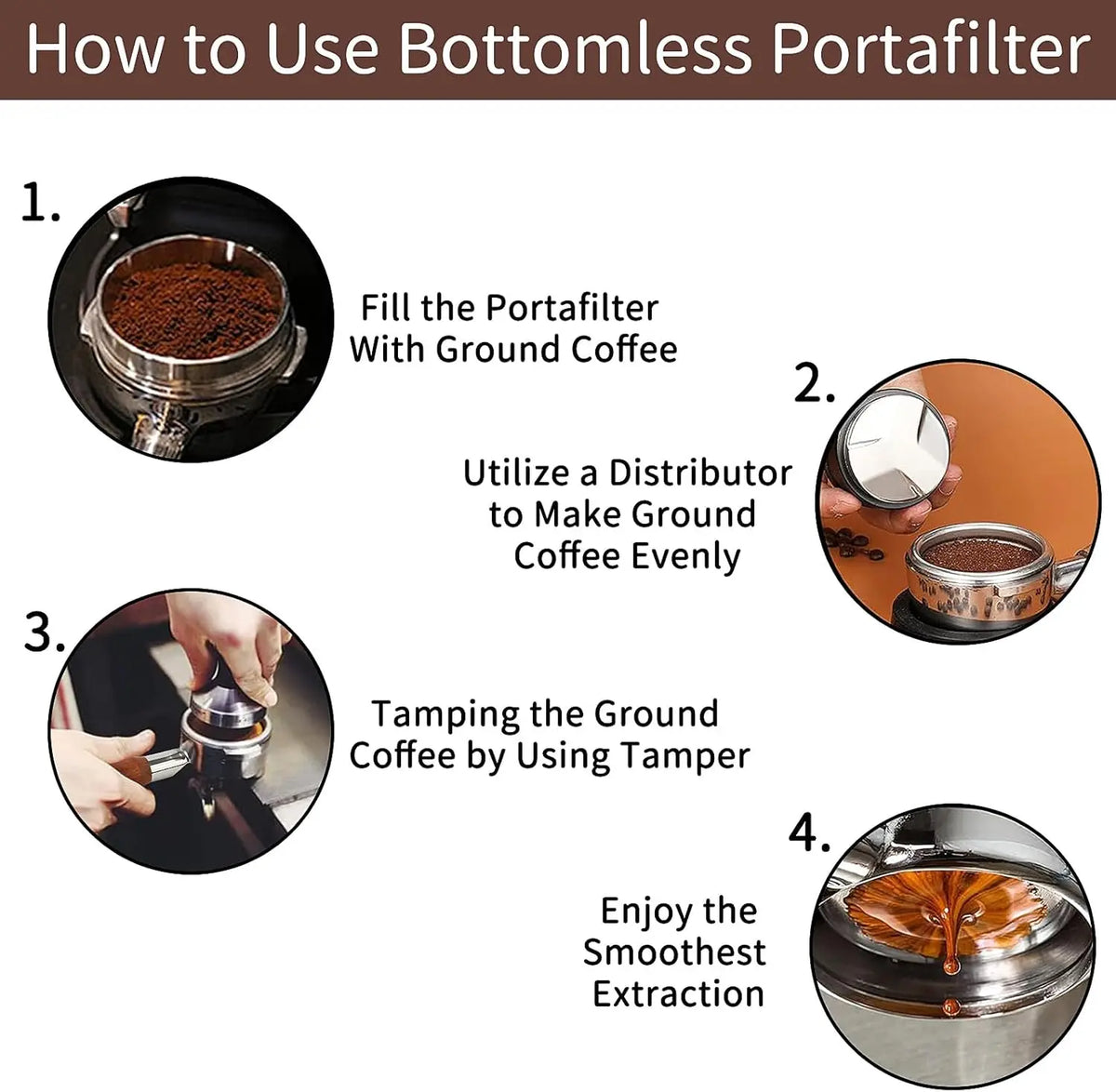 51mm Bottomless Espresso Portafilter Beech Wood Handle for Linea Classic EM450M, CM5418