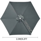 Waterproof Replacement Umbrella Cloth 2/3M Patio Parasol Cover UV-Anti Canopy Cover Replacement Parasol Cover for Balcony Garden