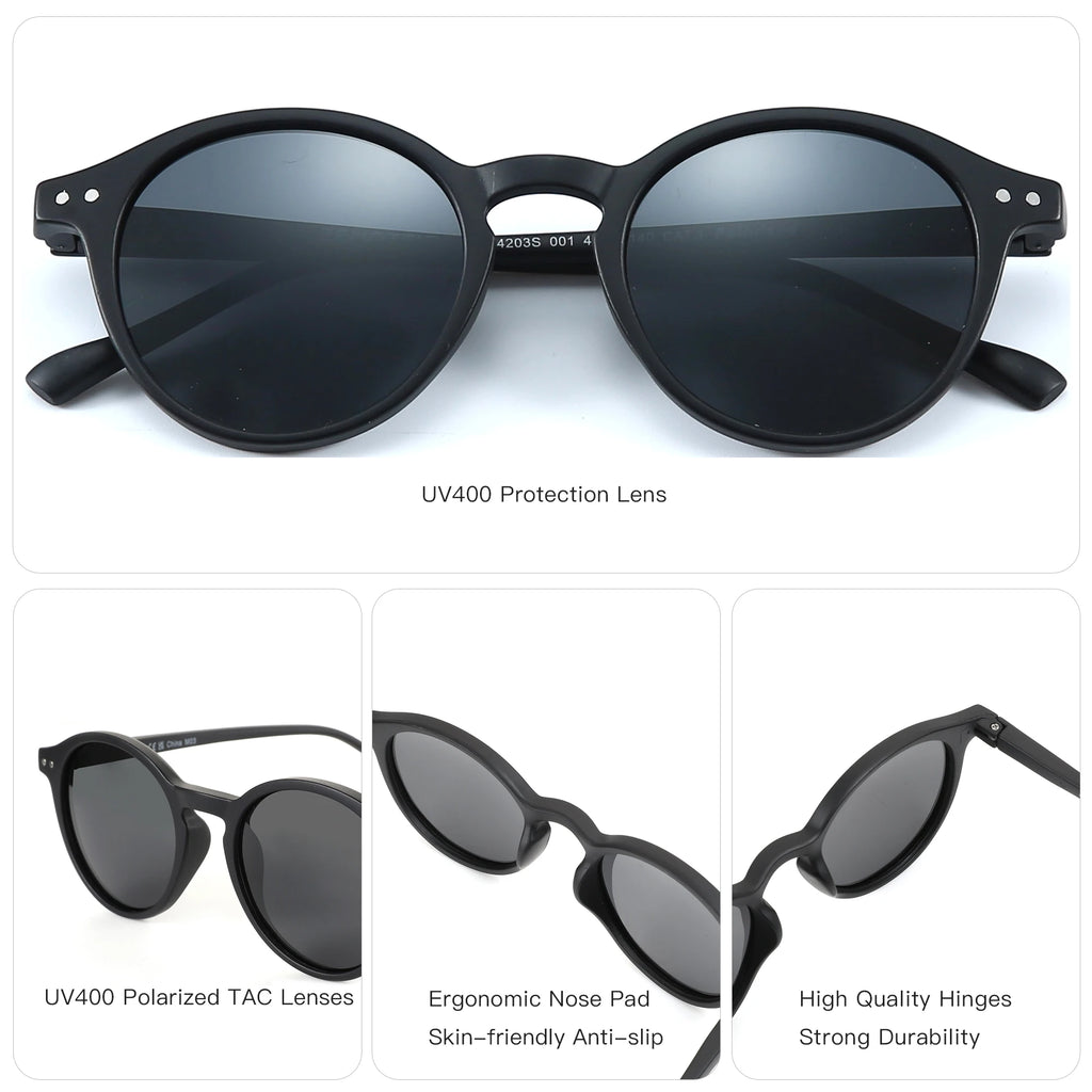 ZENOTTIC Retro Polarized Sunglasses 2023 2024 Men Women Vintage Small Round Frame Sun Glasses Polarized Lens UV400 Goggles Shade