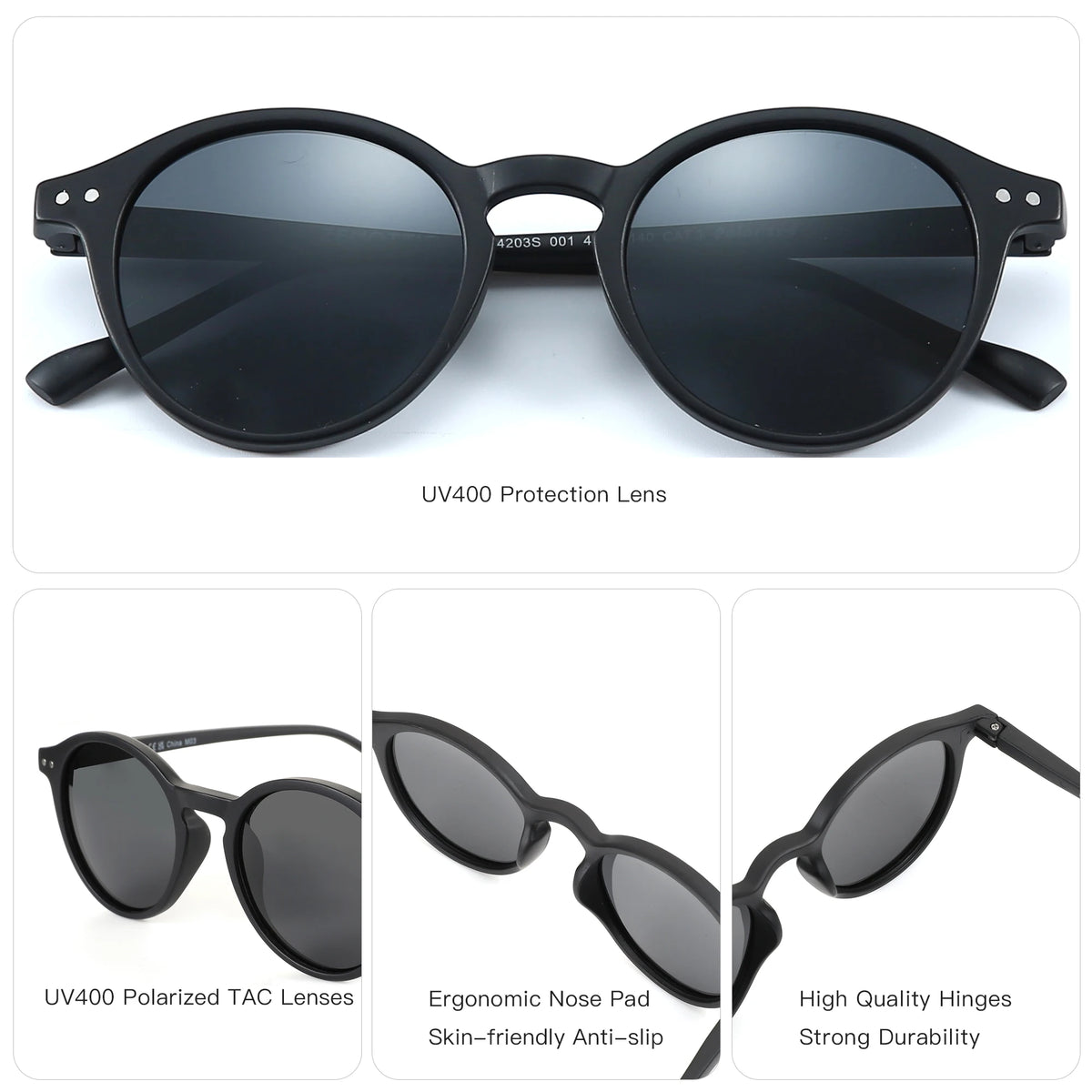 ZENOTTIC Retro Polarized Sunglasses 2023 2024 Men Women Vintage Small Round Frame Sun Glasses Polarized Lens UV400 Goggles Shade