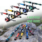 Sougayilang Spinning Fishing Rod and Reel Combo1.8M Telescopic Rod with 5.2:1 3BB Fishign Reel Max Drag 5kg Full Fishing Kit