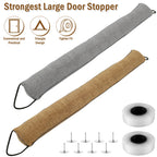 1/2Pcs Under Door Draft Stopper 92cm Heavy Triangular Duty Door Draft Blocker with Hanging Loops for Under Door Noise Blocker