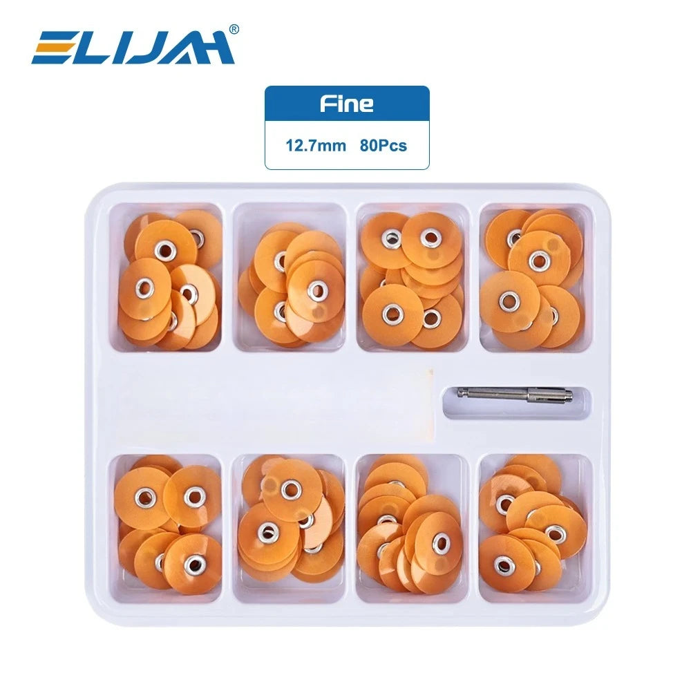 SYJH 80Pcs/Box Dental Finishing and Polishing Discs Holding Rod Soflex Flexi Disc RA Shank Teeth Whitening Material Dentist