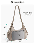 BAGSMART Nylon Material Shoulder Bag High Capacity Crossbody Messenger Bag Leisure Versatile School Shoulder Bag