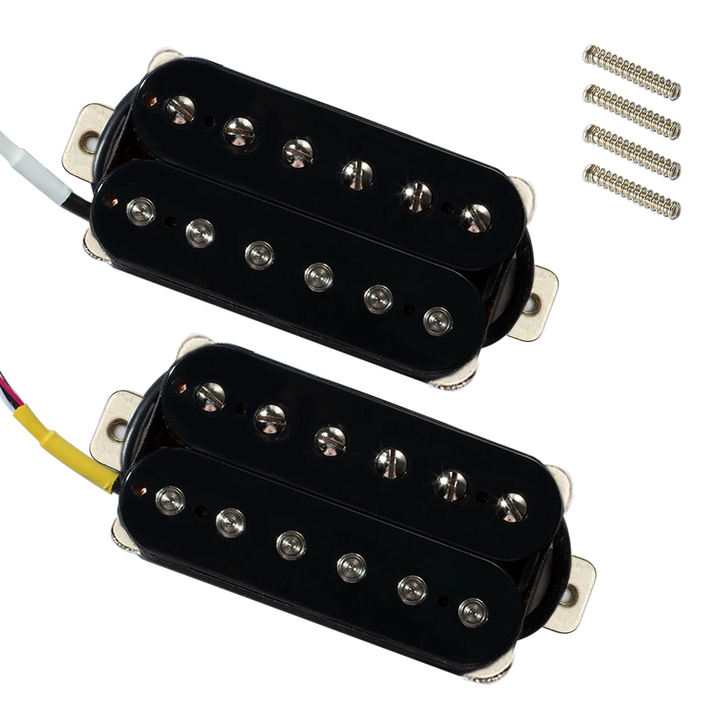 Phrilam Pro HH High output Alnico5 6 non &6 adjustable Humbucker Neck/50mm7.6K  Bridge/52mm Pickups8.8/16.5K for Electric Guitar
