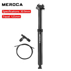 MEROCA MTB Dropper Seatpost 27.2/30.9/31.6mm Telescopic Seat Post Wire Control Adjustable Bicycle Seat Tube Cycling Accessories