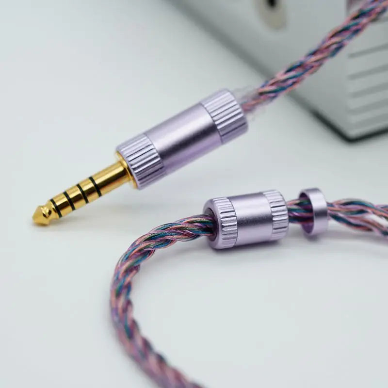 IvipQ-554 4-Core HiFi IEM Upgrade Cable 2.5/3.5/4.4mm Plug MMCX 2Pin QDC TFZ