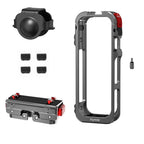 Flymile X5 Cage Metal Protective Case for Insta360 X5 Accessories Camera Aluminum Alloy Frame Cage with Silicone Lens Cover