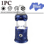 Solar Multifunctional Handheld Camping Lamp Tent Lamp LED Portable Flashlight Portable Waterproof Emergency Powered Work Light