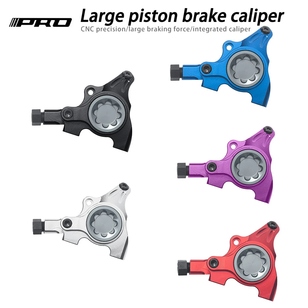 IIPRO Flat Mount Hydraulic Brake Caliper 2-Piston | Road/MTB Flat Bar Bike Upgrade Kit | Multi-Color