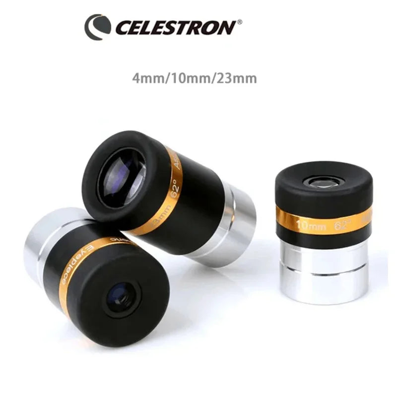 Celestron 62 degree aspherical high-definition eyepiece 4/10/23mm Fully Coated for 1.25" Astronomy Telescope