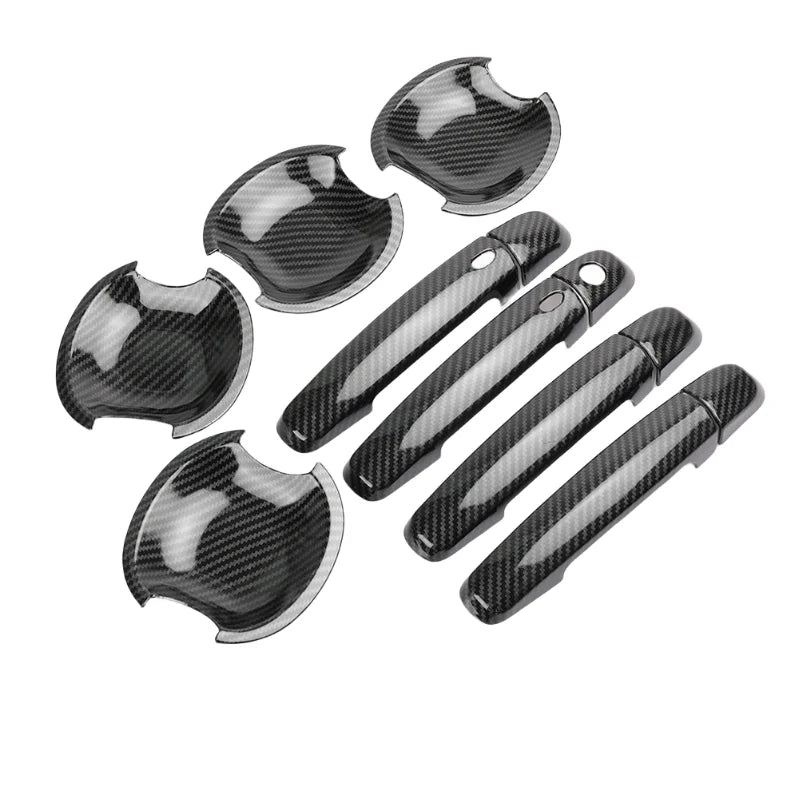 For Suzuki Swift 2005-2017 Chrome Carbon Fiber Car Door Handle Cover Trim Sticker Styling Accessories